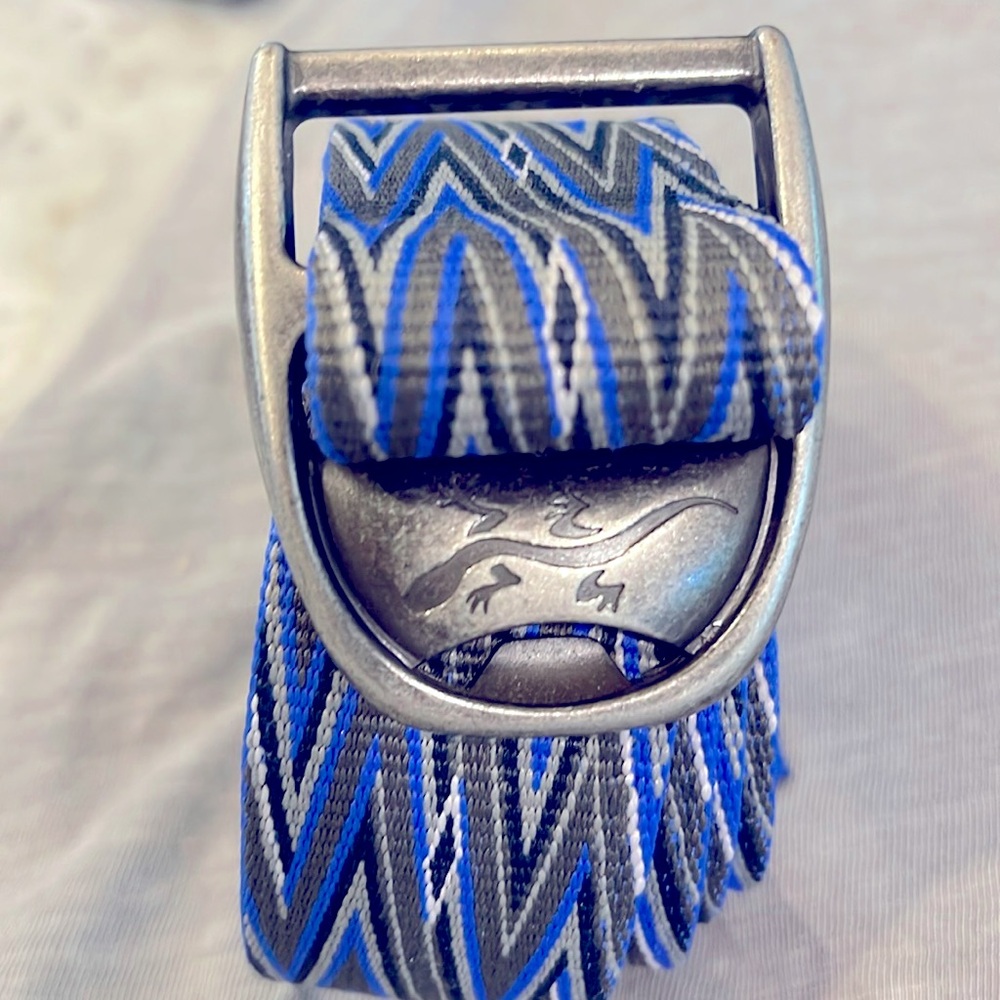 Chaco Web Belt Adjustable Blue with Bottle Opener!  Never worn!